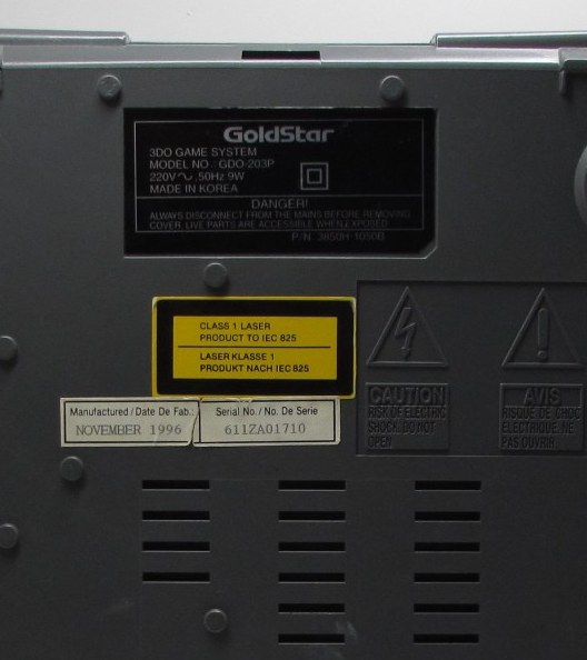 File:GoldStar 3DO GDO-203P rating plate.jpg