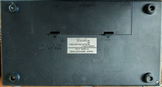 Base label: 9 V DC, six UM-2 cells or a 9 V adaptor, made in Korea