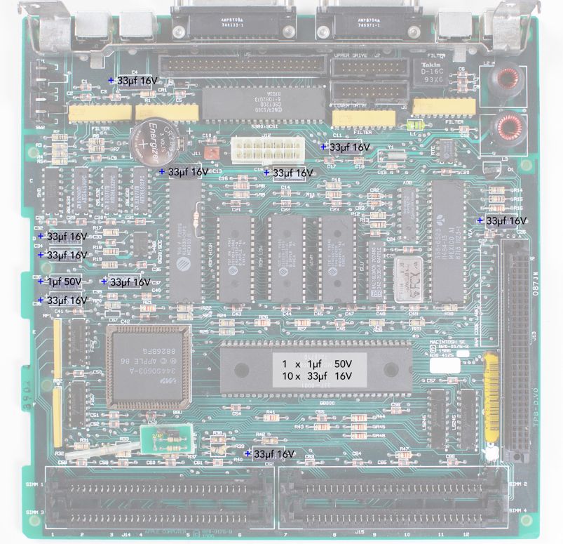 Macintosh SE Capacitor Replacement Guide - RetroTechCollection