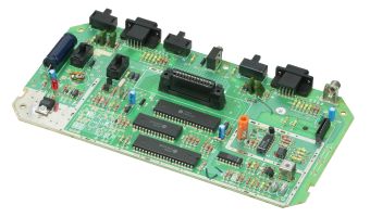 Atari 2600 Jr motherboard (angled view)