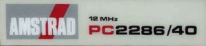 Amstrad PC2286-40 badge