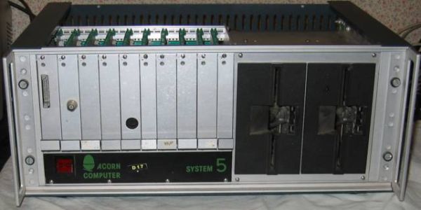 System 5 front, with the cards on the left and the drives on the right